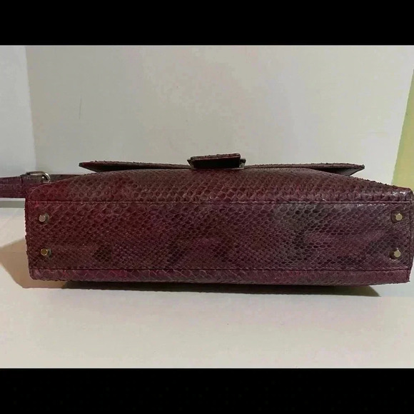 Suarez snakeskin leather satchel handbag - Picture 13 of 14